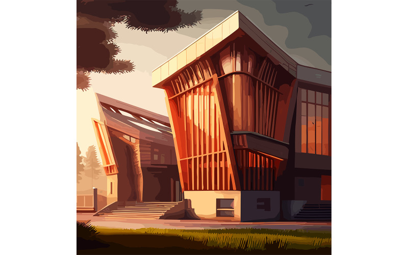 Ashley Stewart Art Building Illustration
