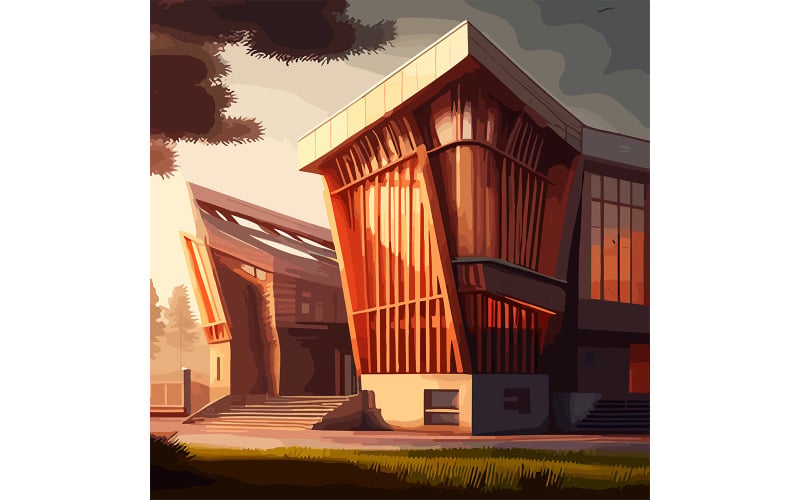 Illustration du bâtiment d'art d'Ashley Stewart