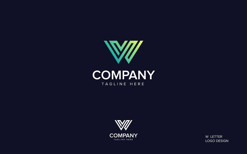 Písmeno W logo design ikony