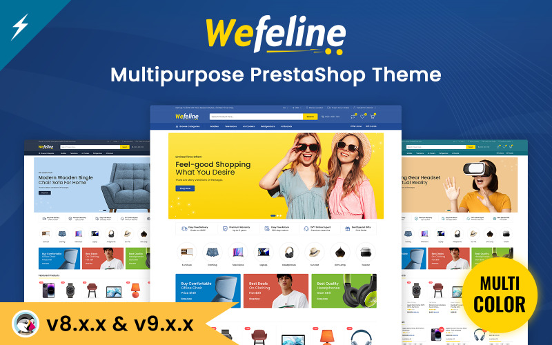 Wefeline - Elektronica en multifunctioneel PrestaShop-thema