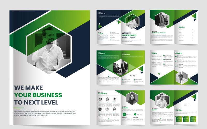 Broschyrmalldesign och företagsbroschyrmall