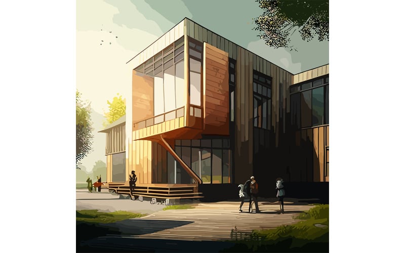 Jordin Barnaby Art Building Illustration