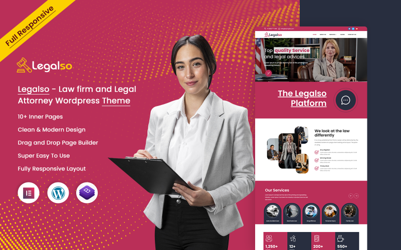 Legalso - Thème WordPress pour cabinet d'avocats et avocat