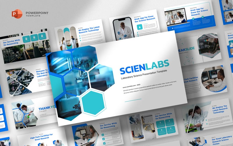 Modello PowerPoint di scienza e laboratorio