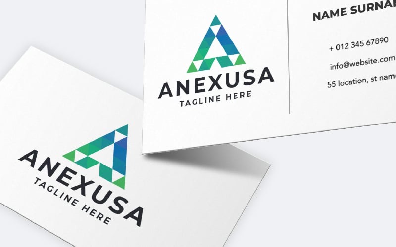 Anexusa 字母 A Pro 徽标模板