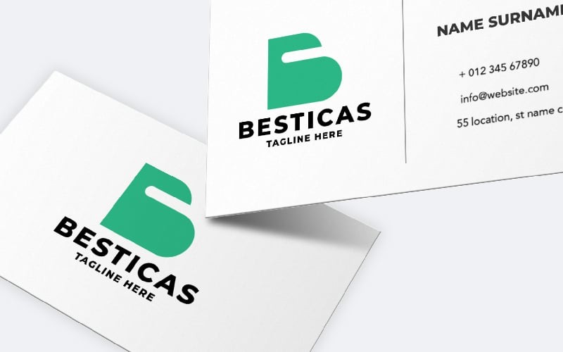 Besticas Letter B Pro-logo sjabloon