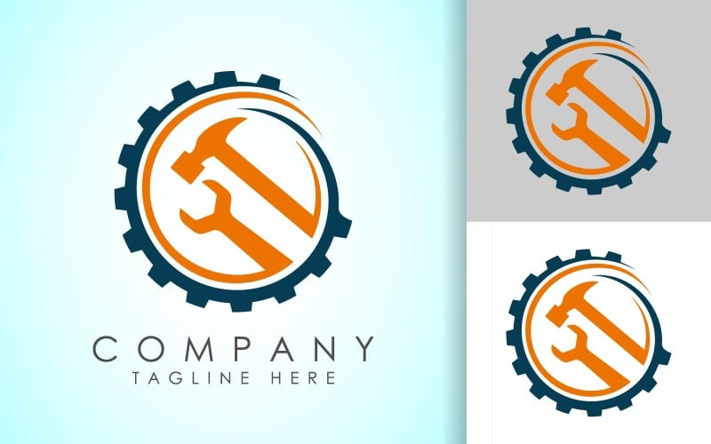 Industrielles Logo-Design-Konzept2