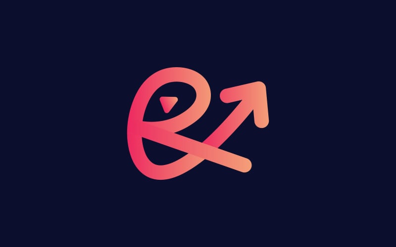 Logo lettre R, logo lettre R, logo oiseau, modèle de conception de logo abstrait lettre R