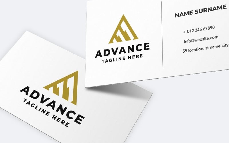 Шаблон логотипа Advance Letter A Pro
