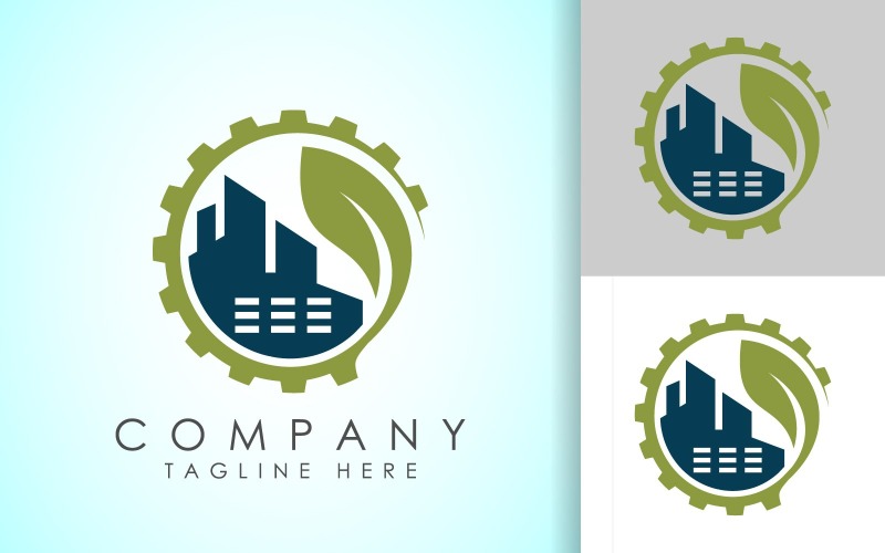 Concetto di design del logo industriale4