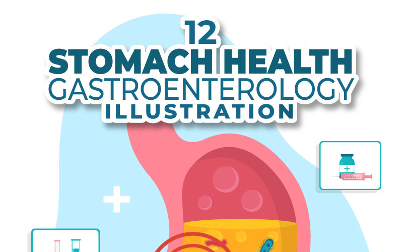 12 Maghälsa Gastroenterologi Illustration