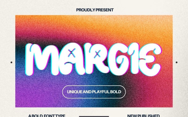 Margie - сучасний жирний петельний шрифт