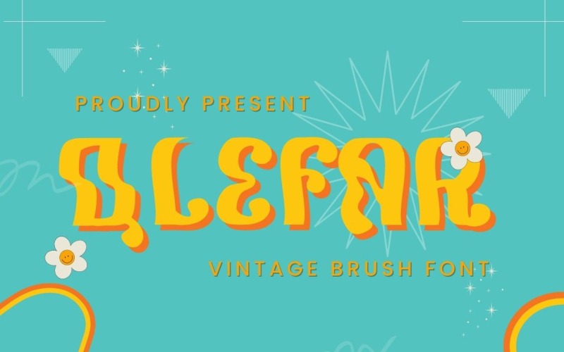Qlefar - Vintage penseellettertype