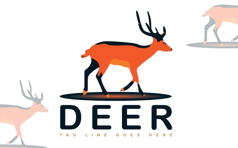 Шаблон логотипу оленя – логотип тварин