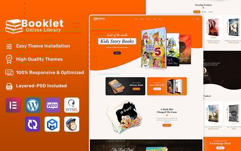 Буклет - Книжный магазин WooCommerce Theme