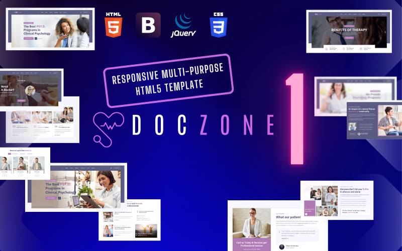 DocZone - Modèle HTML5 polyvalent et réactif
