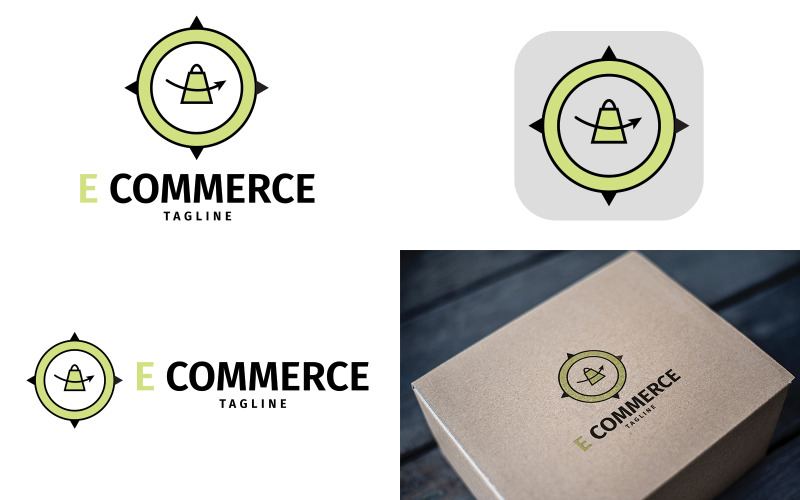 E-Commerce-Logo-Vorlagenvektor