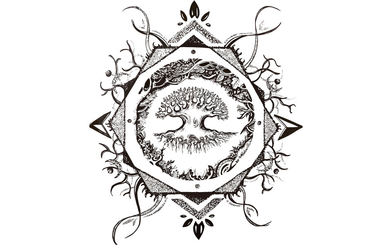 Ilustración de mandala de arte de Walton Gordy