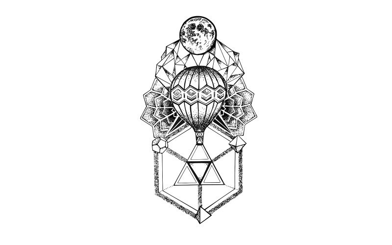 Ilustracja mandali sztuki Kennetha Algernona