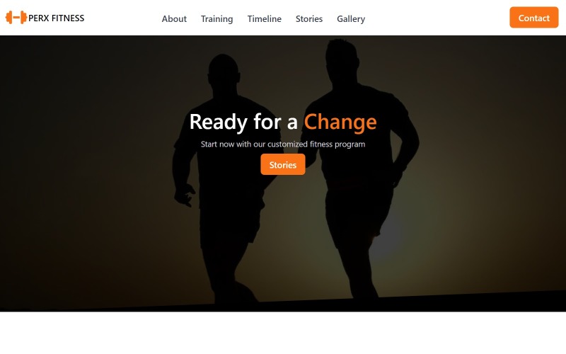 Perx – Sauberes Tailwind-HTML-Onpage-Fitness-Template