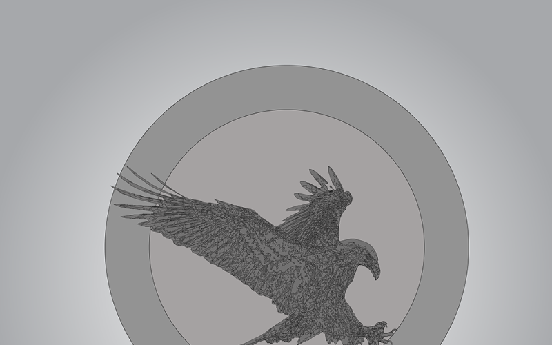 Potente modello di logo dell'Aquila