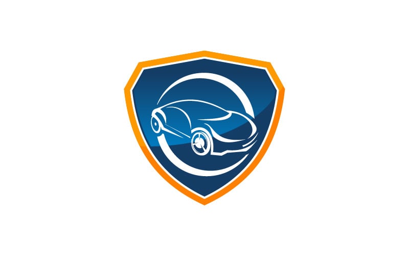 Free Vector | Blue logo, insurance, car