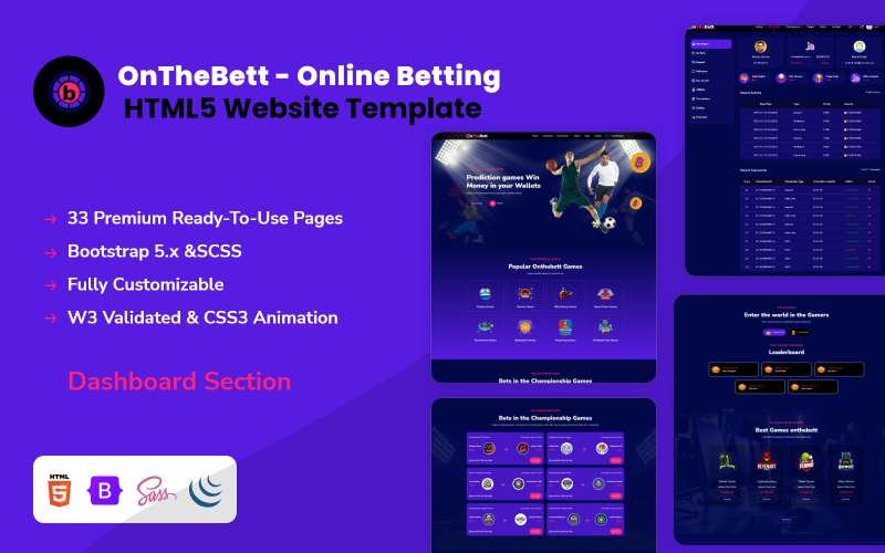 Mais de 43 modelos de sites em HTML de cassino online - TemplateMonster