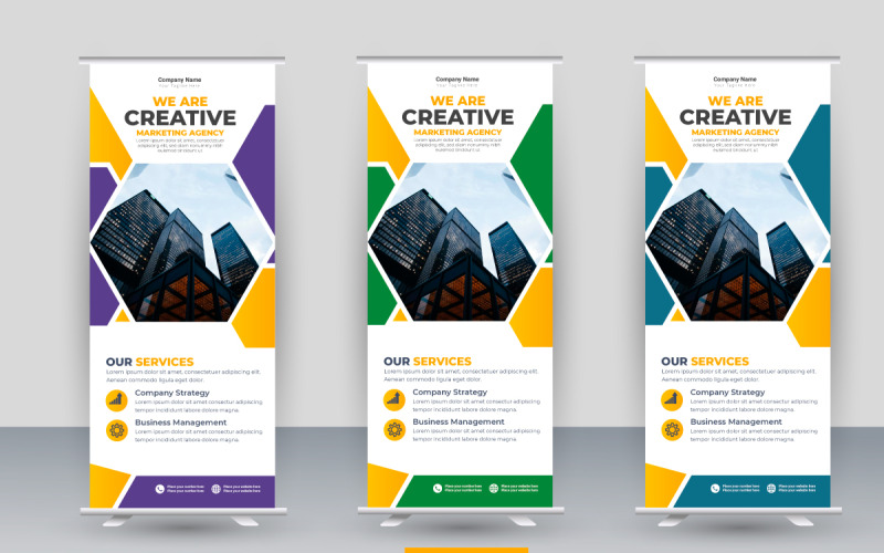 Vector x banner pull up roll up banner standee plantilla