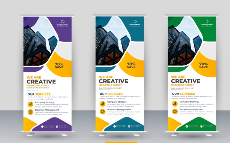 x banner pull up roll up szablon standee banner z kreatywnymi kształtami i pomysłem