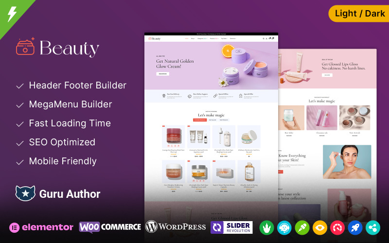 Bellezza - Tema WooCommerce per negozi di cosmetici, cura della pelle e spa e ayurvedici