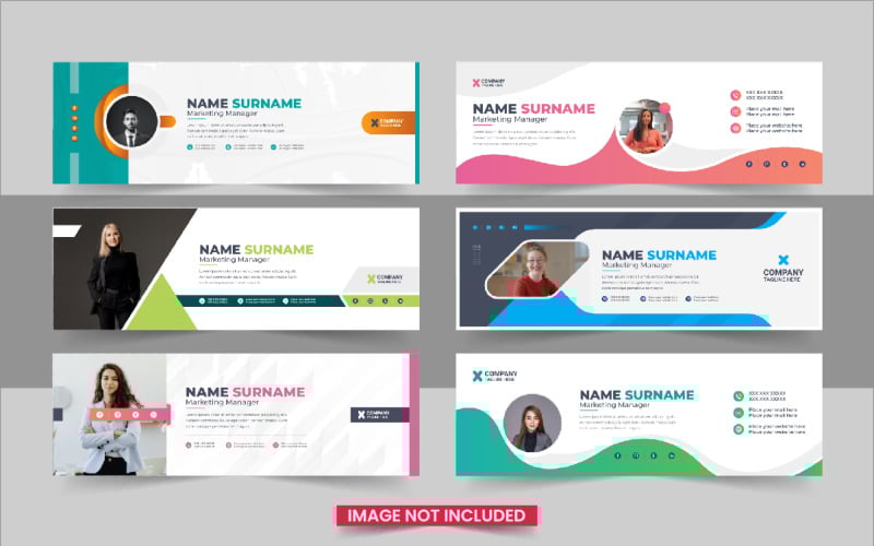 Email Signature Design Template bundle For Professional Email Signature