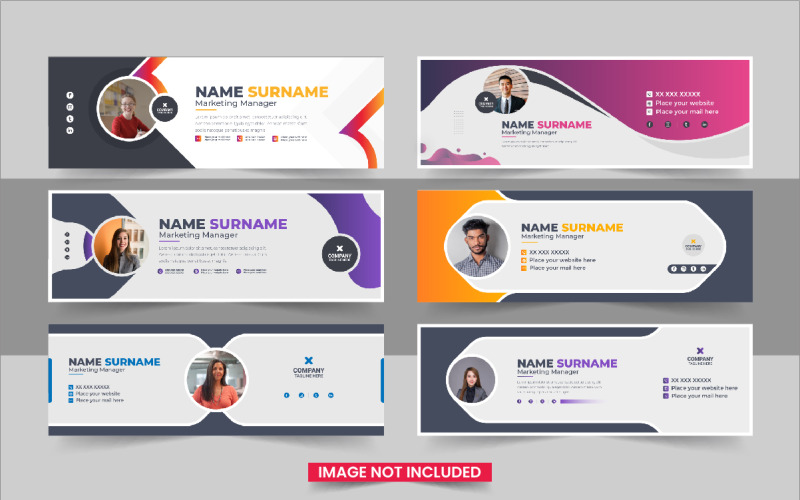 Modèle de conception d'identité d'entreprise Creative Professional Email Signature