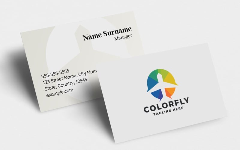 Modèle de logo Color Fly Pro