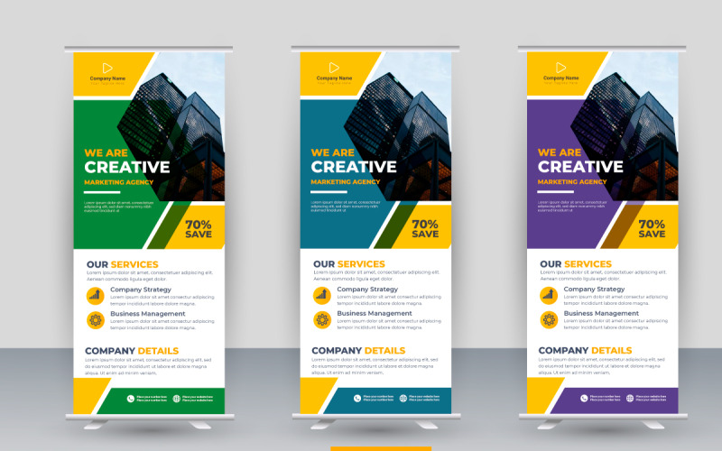 Roll-Up-Banner-Bundle oder Business-Roll-Up-Display-Aufsteller für Präsentationszwecke
