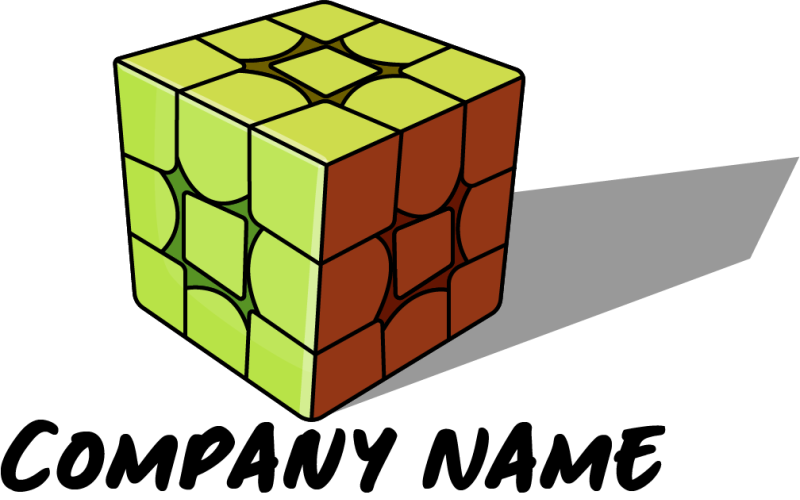 Rubik's kubus logo sjabloon