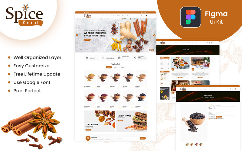 Sada Spiceseed E-commerce Figma UI Kit