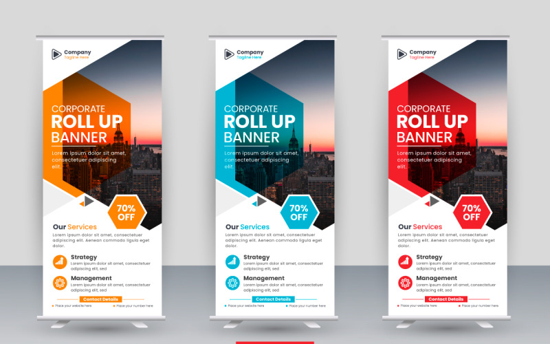 Üzleti professzionális roll up banner köteg roll up display stande prezentációs célra
