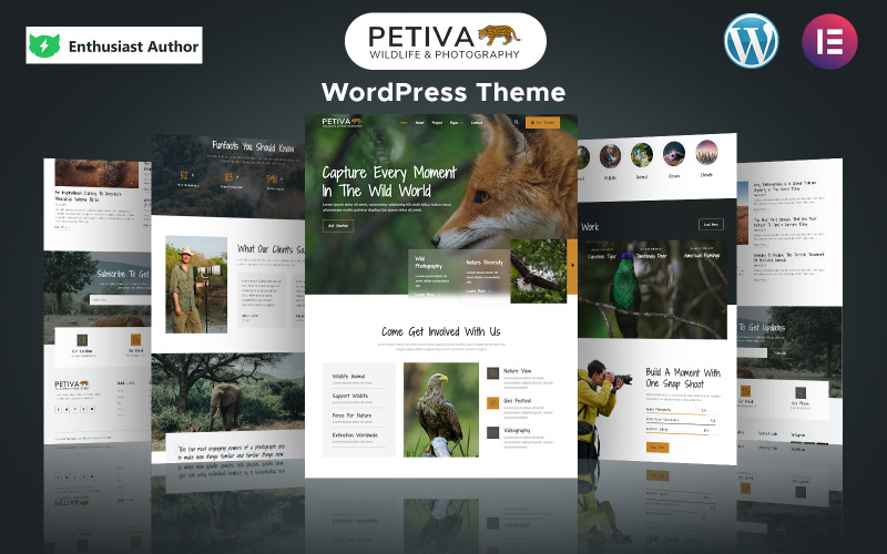 Petiva - WordPress-Theme für Zoo, Wildtiere und Fotografie