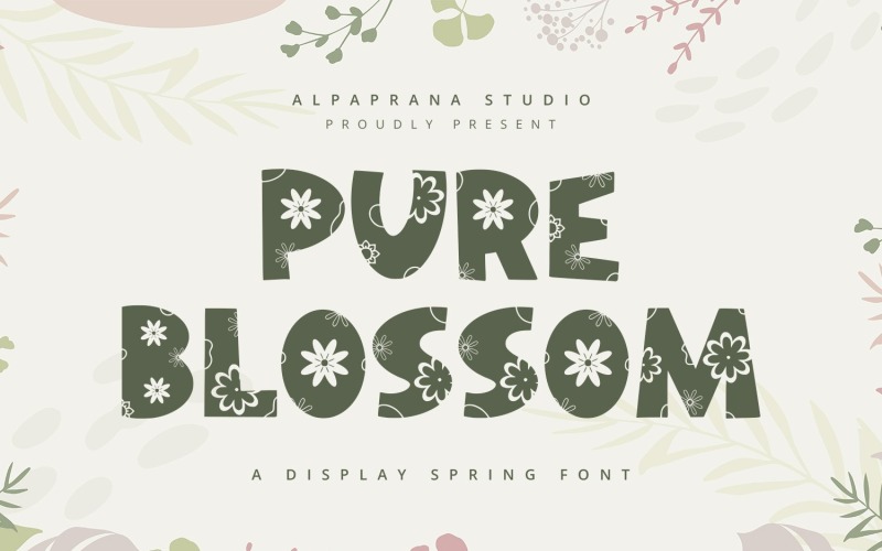 Pure Blossom - Dekoratív kijelző betűtípus