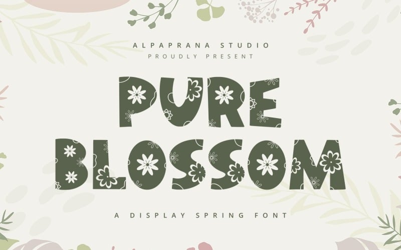Pure Blossom - 装饰显示字体