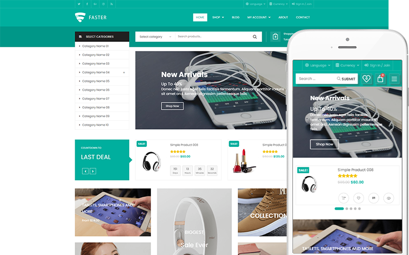 Sneller - WooCommerce-thema voor meerdere doeleinden