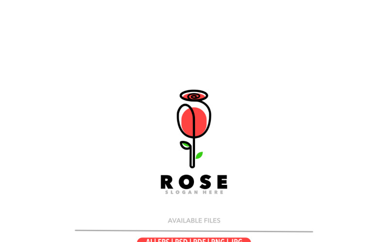 Logo-Design mit Rosenlinie