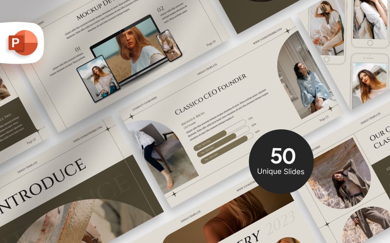 Modèle de présentation de mode minimaliste