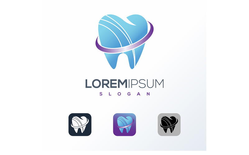 Modelo de design de logotipo dental criativo. Conceito de logotipo de atendimento odontológico