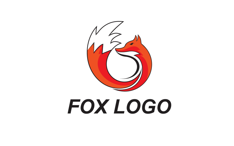 Modern Fox-logo minimalistisch