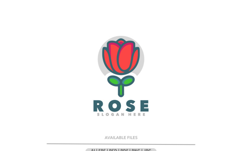 Creative Rose House monogram Logo Template - TemplateMonster