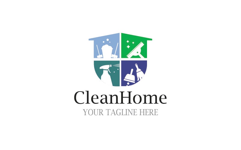 Sauberes Home-Logo für alle Unternehmen