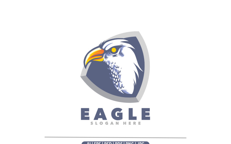 Kartal amblemi logo tasarım şablonu