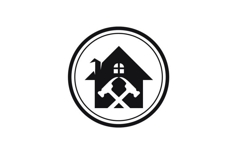 Domowa nieruchomość budowlana sprzedaje wektor logo v20