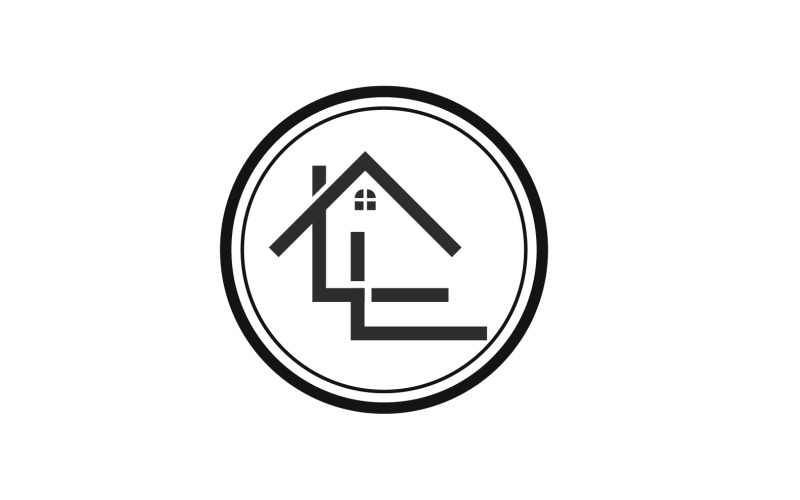 Domowa nieruchomość budowlana sprzedaje wektor logo v28